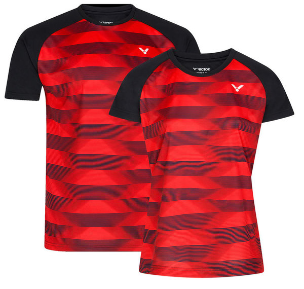 Victor Teamwear Series Black/Red  T33102/T34102
